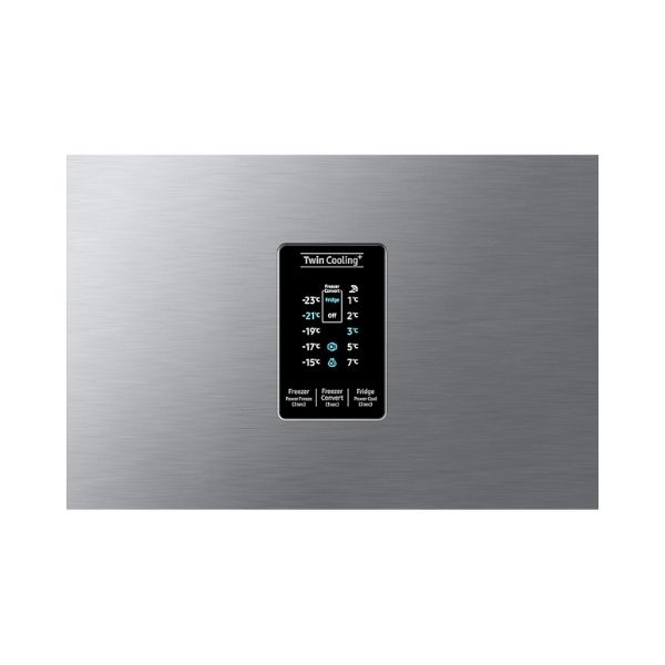 Samsung 324 L 3 Star Inverter Frost-Free Double Door Refrigerator (RT34T4533SL/HL, Real Stainless, Convertible)