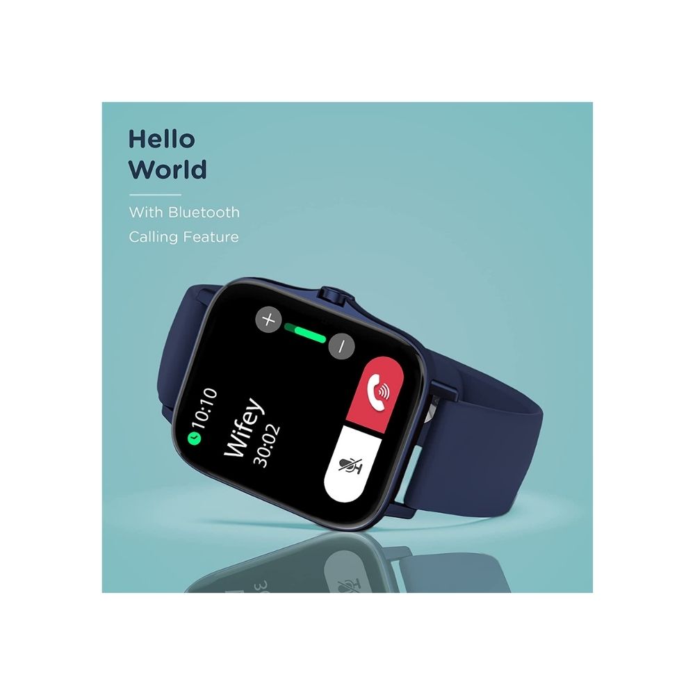 Pebble Cosmos, Bluetooth Calling smartwatch 1.7' HD Screen with SPO2(Cobalt Blue)