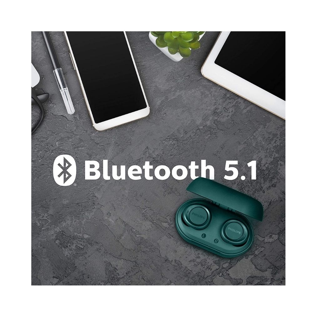 Philips Audio TAT1225 Bluetooth Truly Wireless in Ear Earbuds with Mic