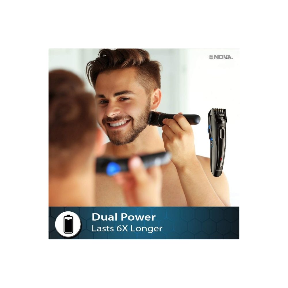 Nova NHT 1097 USB Titanium Coated 20 Length Settings: 45 Minutes Runtime Beard Trimmer