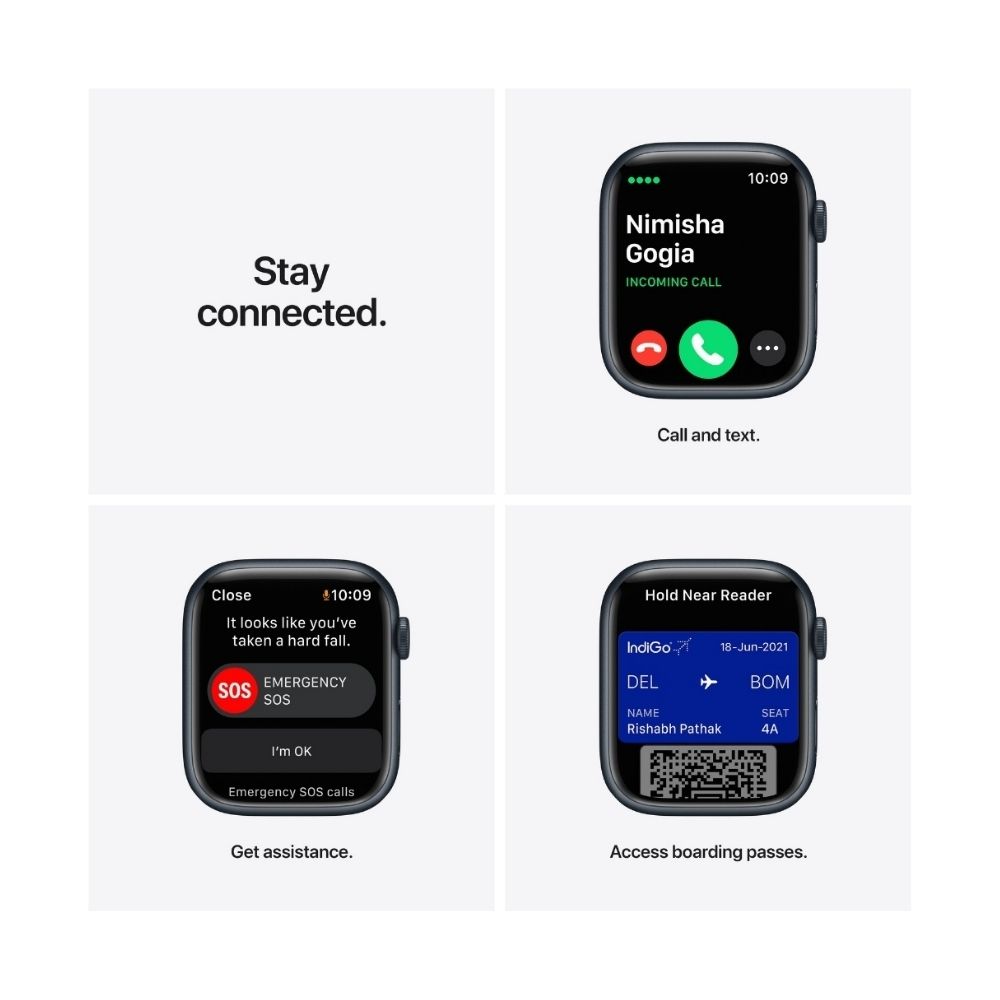 Apple Watch Series 7 MKJP3HN/A GPS + Cellular 45mm Smart Watch (Midnight)