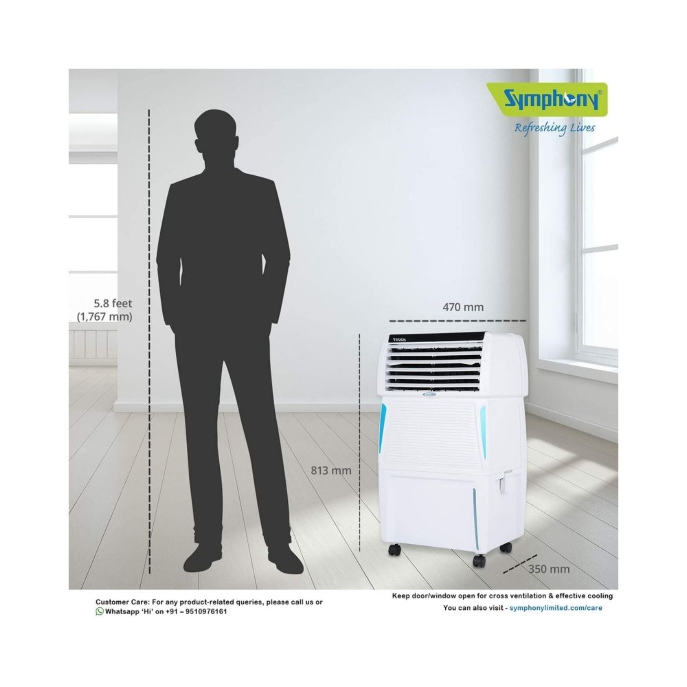 Symphony Touch Personal Cooler with Remote - 35L, White