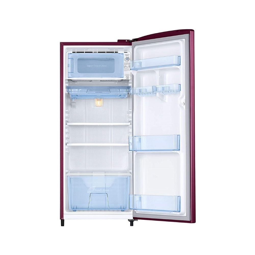 SAMSUNG 192 L Direct Cool Single Door 2 Star Refrigerator (Saffron Red, RR20A271BR8/NL)