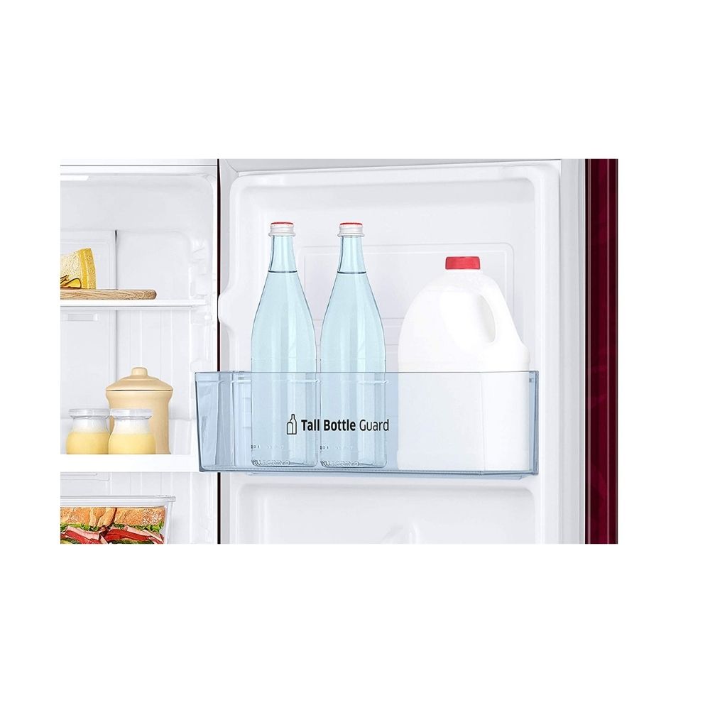 Samsung 253 L 2 Star Inverter Frost-Free Double Door Refrigerator (RT28T30226R/NL, Mystic Overlay Red)