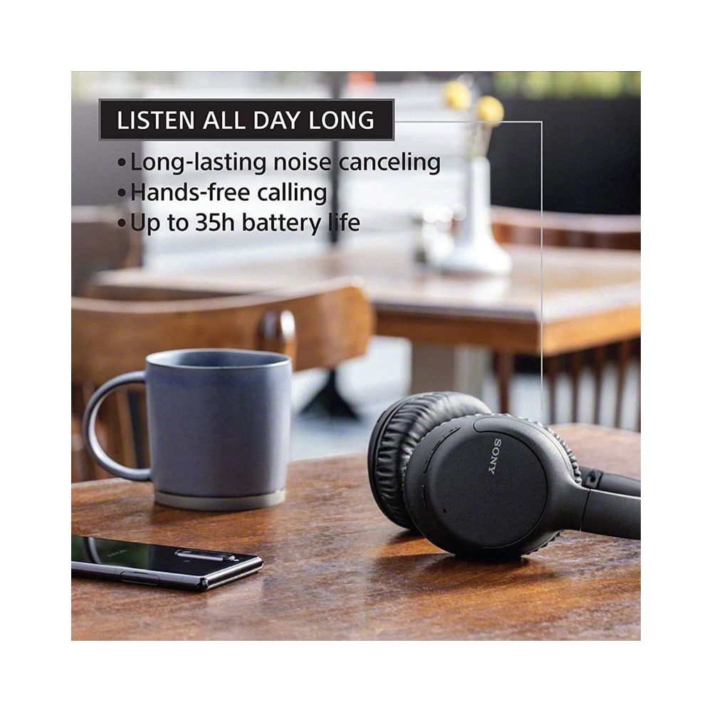 Sony WH-CH710N Active noise cancellation enabled Bluetooth Headset  (Black, On the Ear)