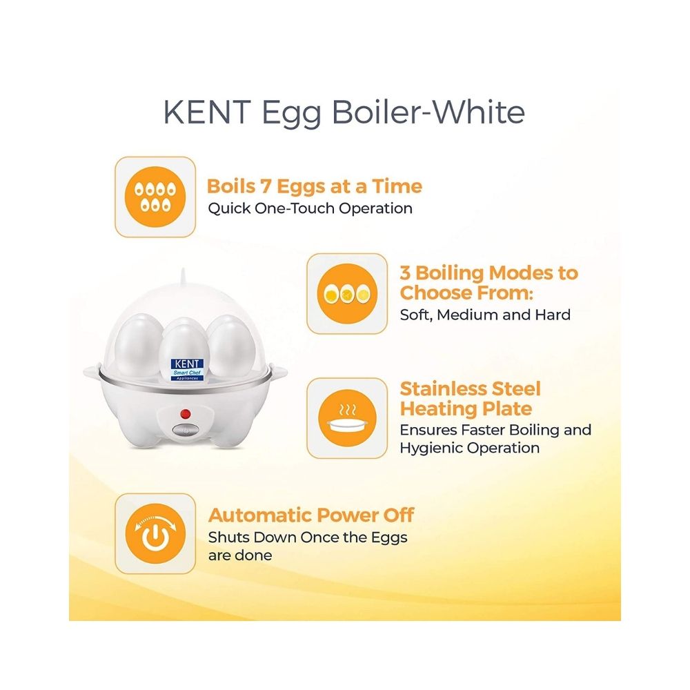 Kent 16053 Egg Boiler-W 360W | Stainless Steel Heating Plate