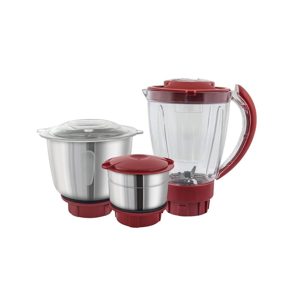 Maharaja Whiteline Smart chef FP-100 600 W Food Processor (White, Red)