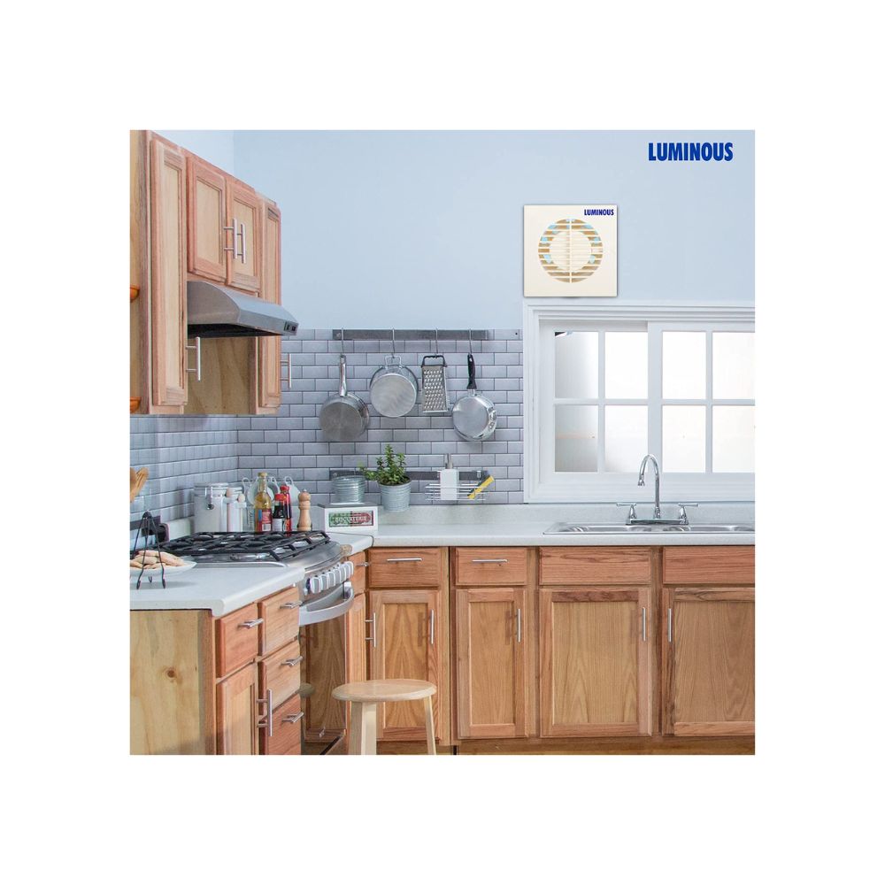 Luminous Vento Axial 100 mm Exhaust Fan for Kitchen (Cut-out Size - Circle Diameter 111 mm, White)