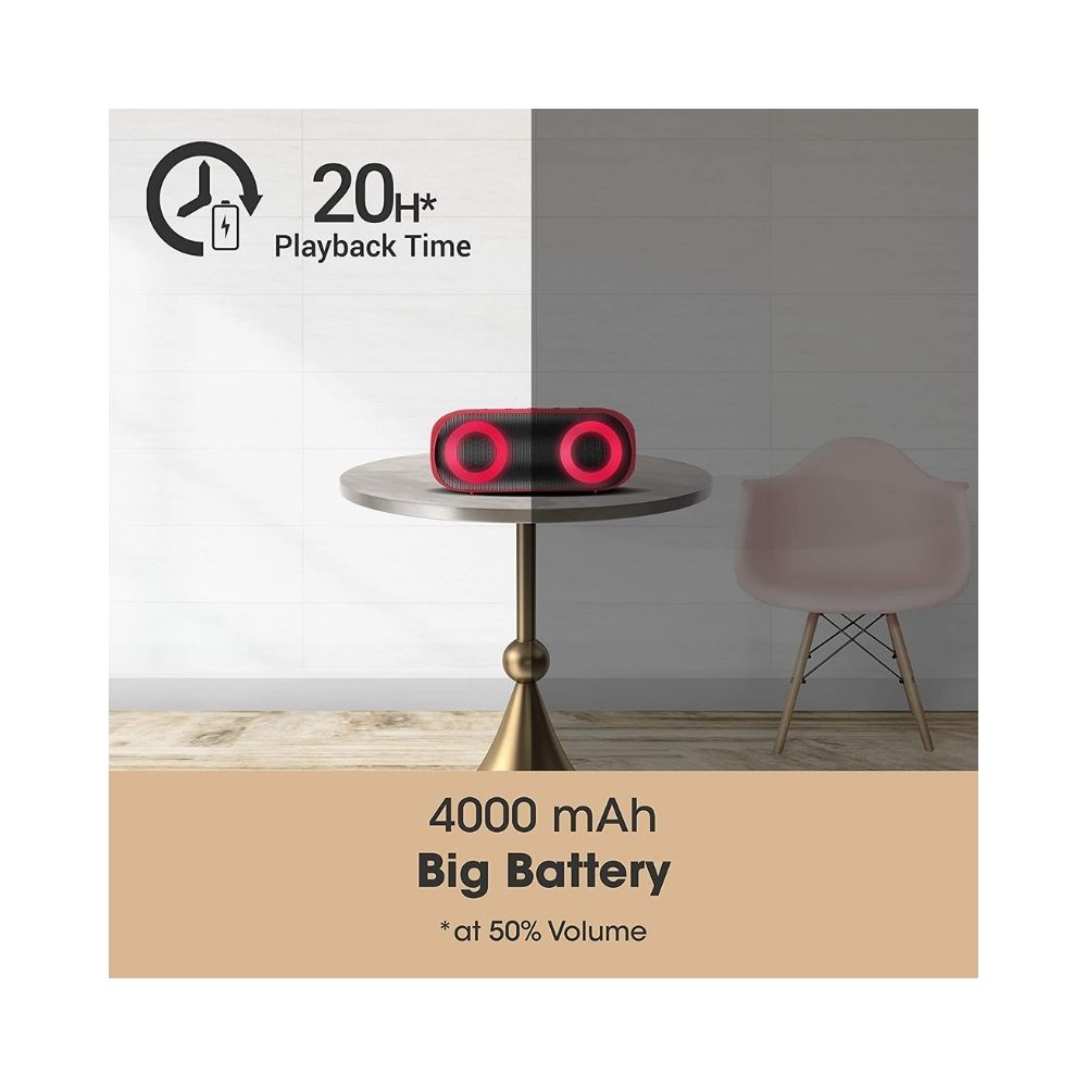 Zebronics Zeb-Music Bomb X Wireless 20W Portable Speaker (Red)