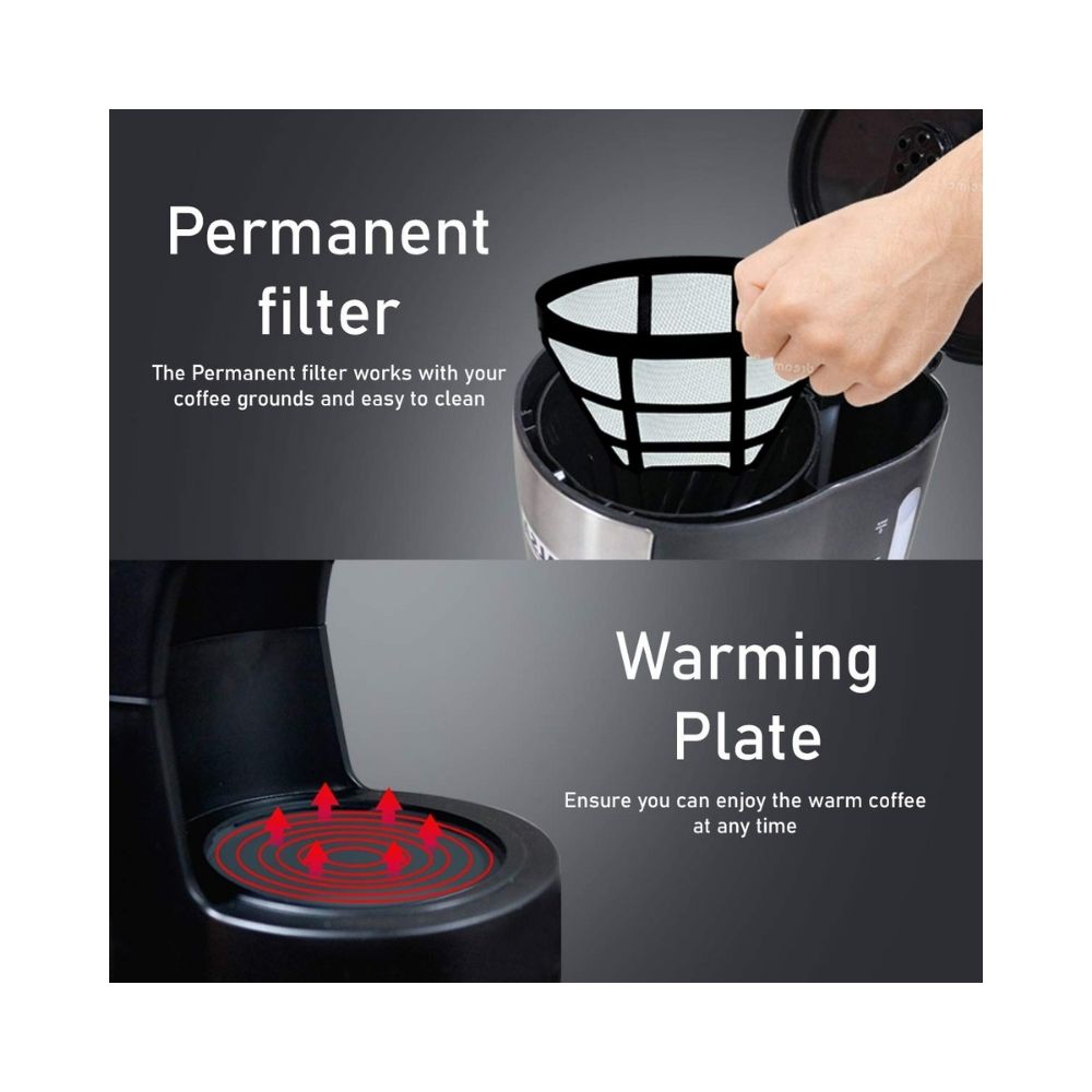 Inalsa Cafe Max 5 Cup (0.6L) 650-Watt Coffee Maker