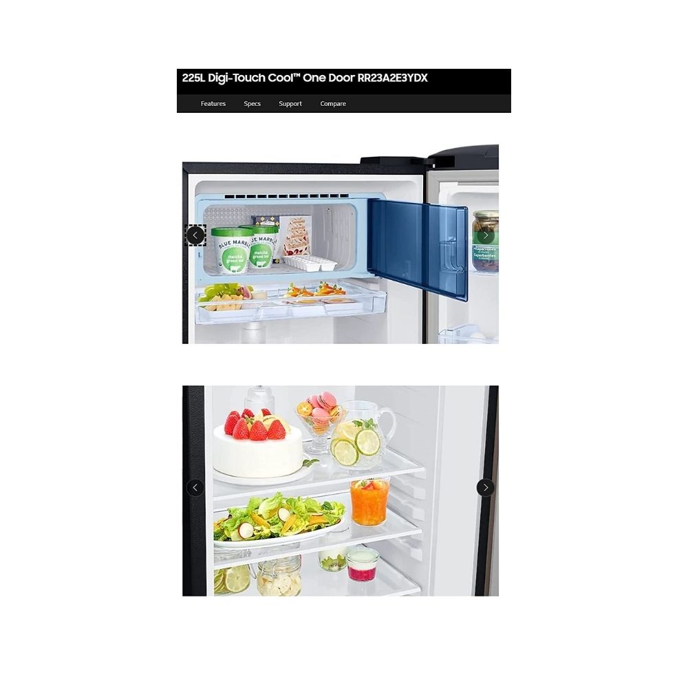 Samsung 225 L 3 Star Inverter Direct cool Single Door Refrigerator(RR23A2E3YDX/HL, Digi-Touch Cool, Luxe Brown)