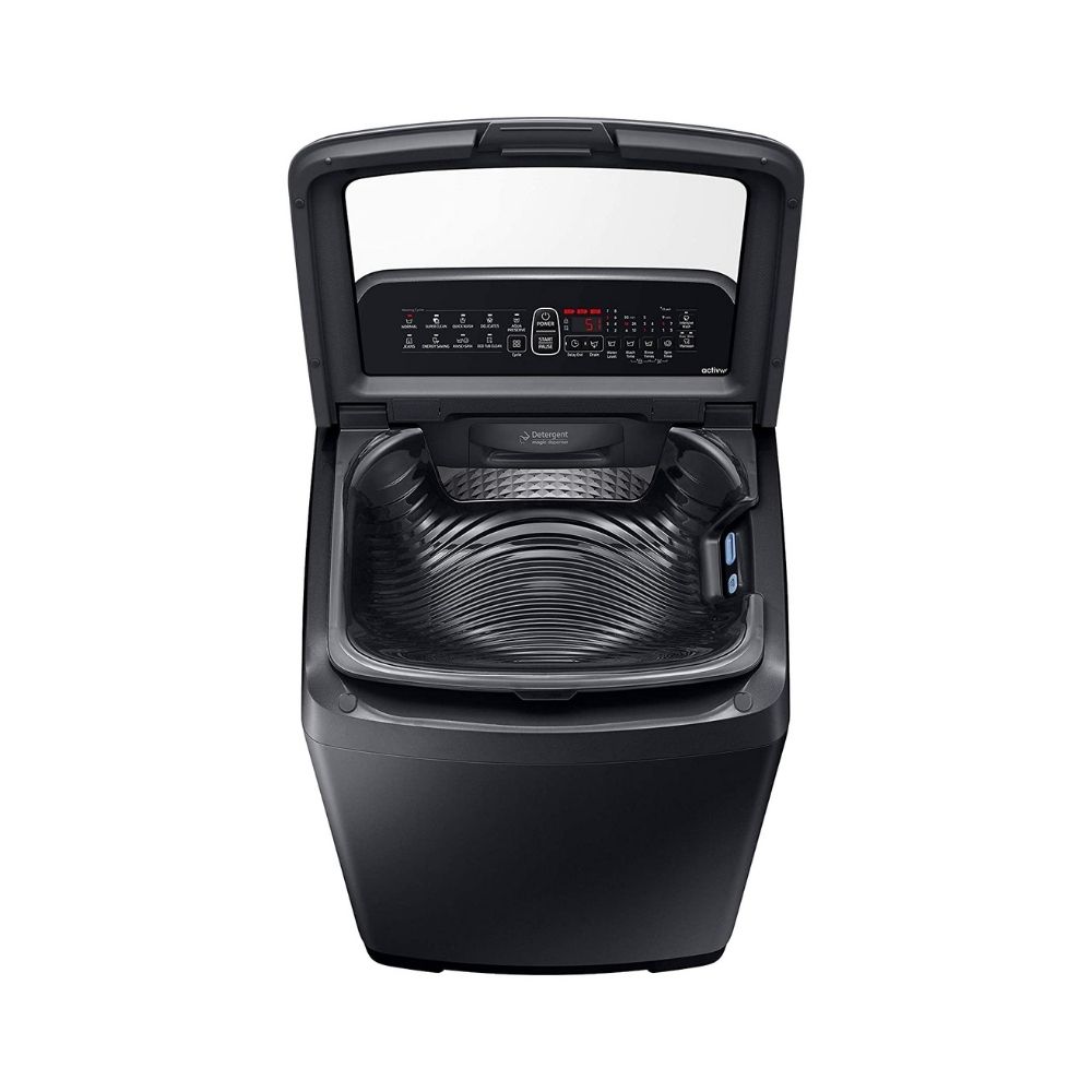 Samsung 6.5 Kg Inverter 5 star Fully-Automatic Top Loading Washing Machine (WA65N4571VV/TL, Black Caviar, ActivWash+)