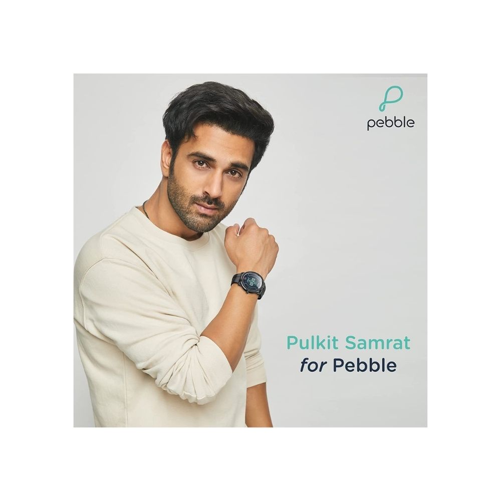 Pebble Zen Pro Smart Watch with Oximeter Function for SpO2 Grey
