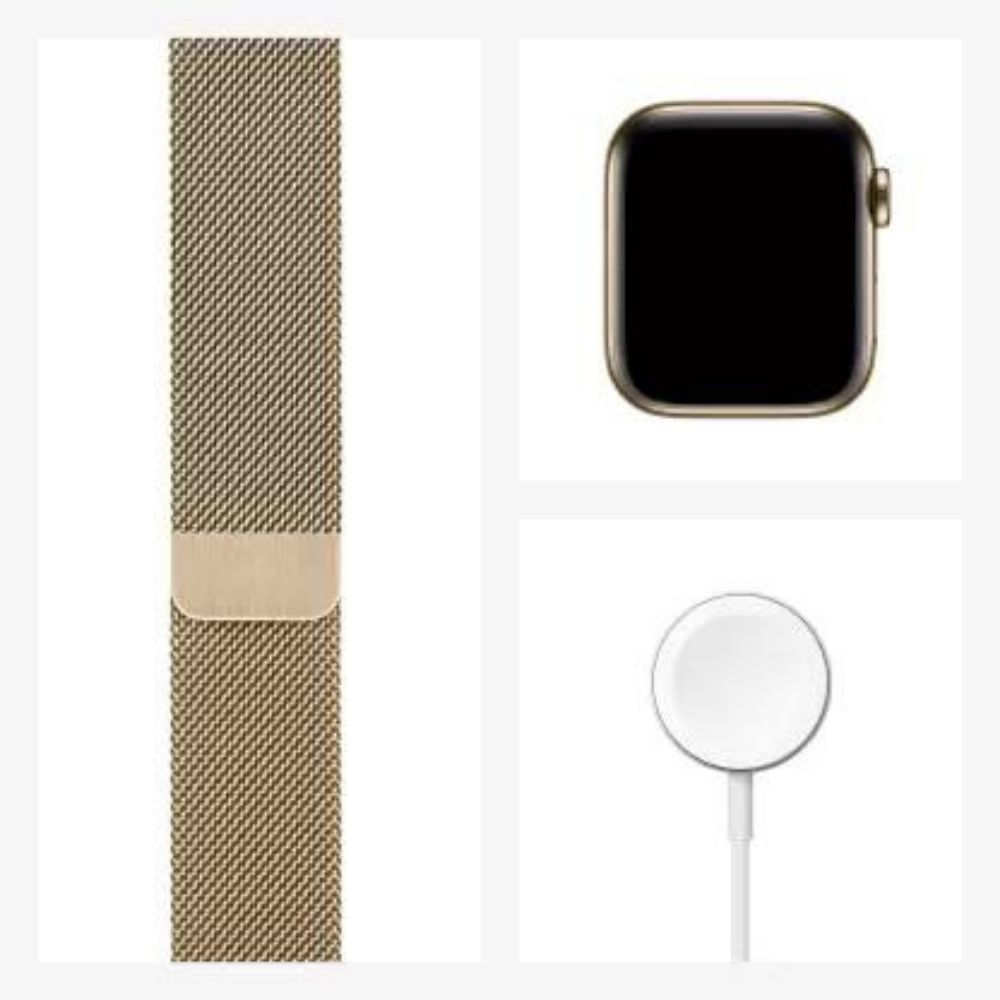 Apple Watch Series 6 GPS + Cellular, 40mm Gold Stainless Steel Case with Gold Milanese Loop M06W3HN/A