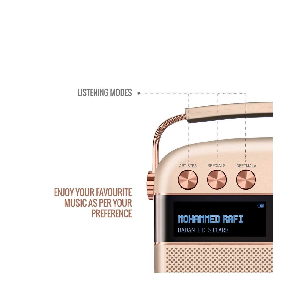 saregama Carvaan Rose Gold - Sound by HARMAN/ KARDON 10 W Bluetooth Home Theatre  (Rose Gold, Stereo Channel)