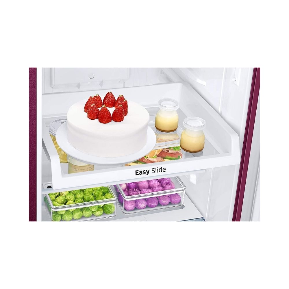 Samsung 253 L 2 Star Frost Free Double Door Refrigerator Saffron Red (RT28A3122R8/HL)