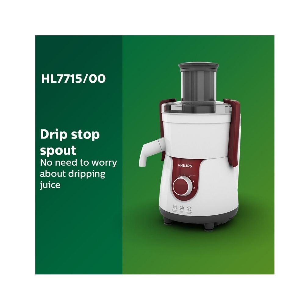 Philips HL7715/00 HL 7715 700 W Juicer Mixer Grinder (3 Jars, Red)
