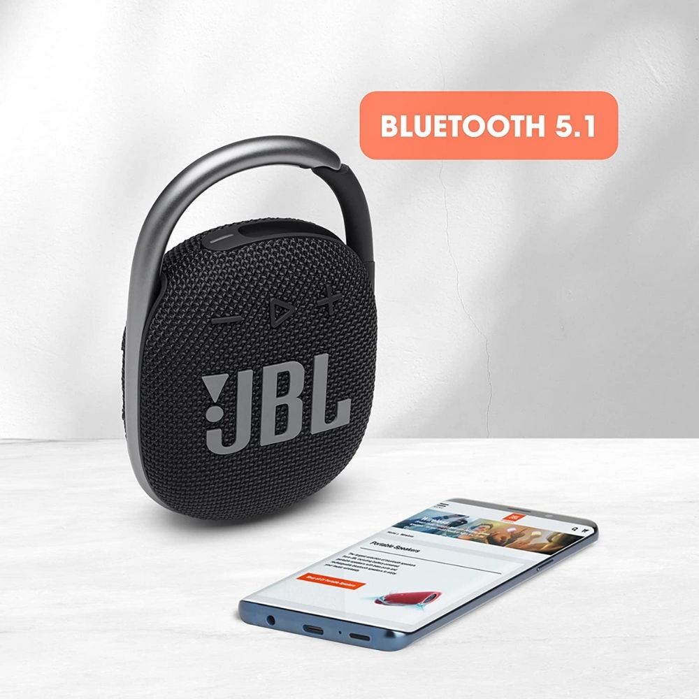 JBL Clip 4, Wireless Ultra Portable Bluetooth Speaker,(Without Mic, Black)