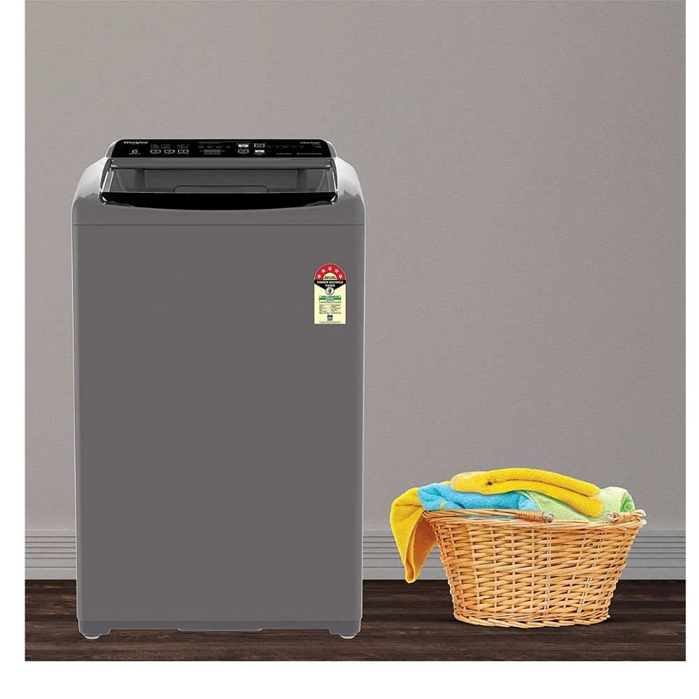 Whirlpool 7.5 Kg 5 Star Fully-Automatic Top Loading Washing Machine (WHITEMAGIC ELITE 7.5, Grey, Hard Water Wash)