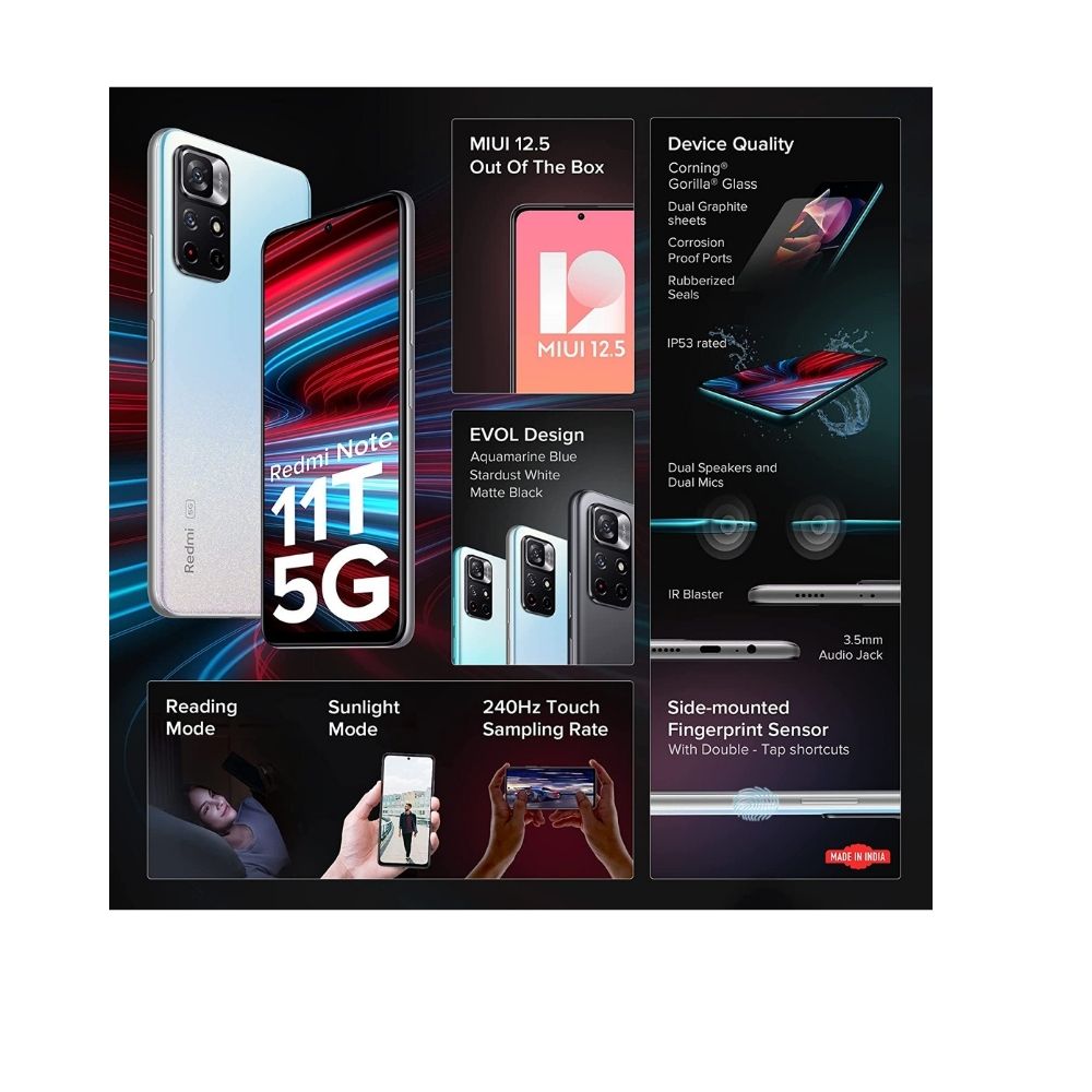 Redmi Note 11T 5G (Stardust White 8GB RAM 128GB ROM)