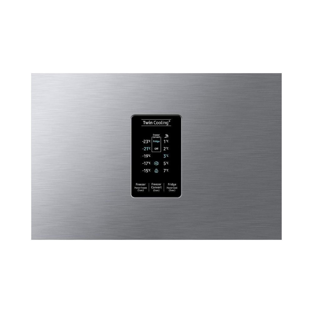 Samsung 345 L 3 Star Frost Free Double Door Refrigerator (RT37T4533S9/HL, Refined Inox)