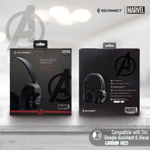 Reconnect Marvel Avengers Wireless Over Ear Metallic Headphone