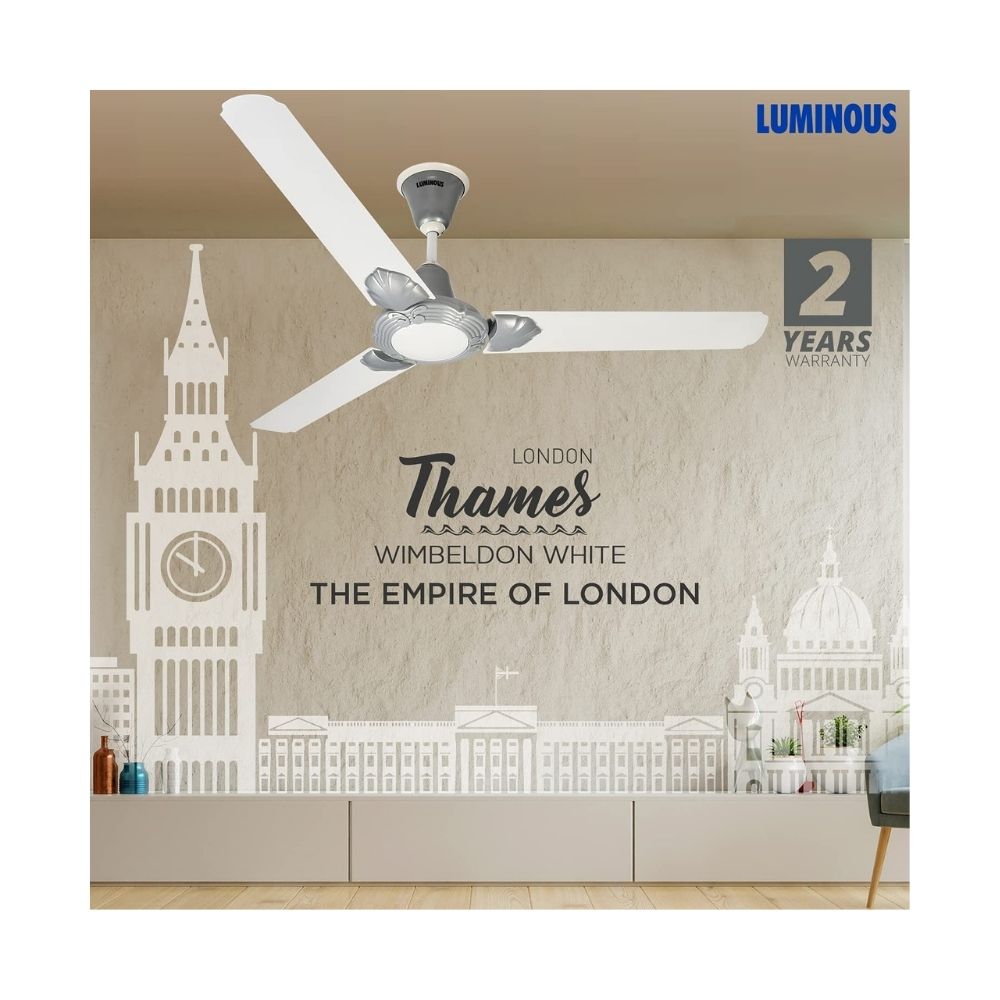 Luminous London Thames 1200mm Ceiling Fan (Wimbeldon White)