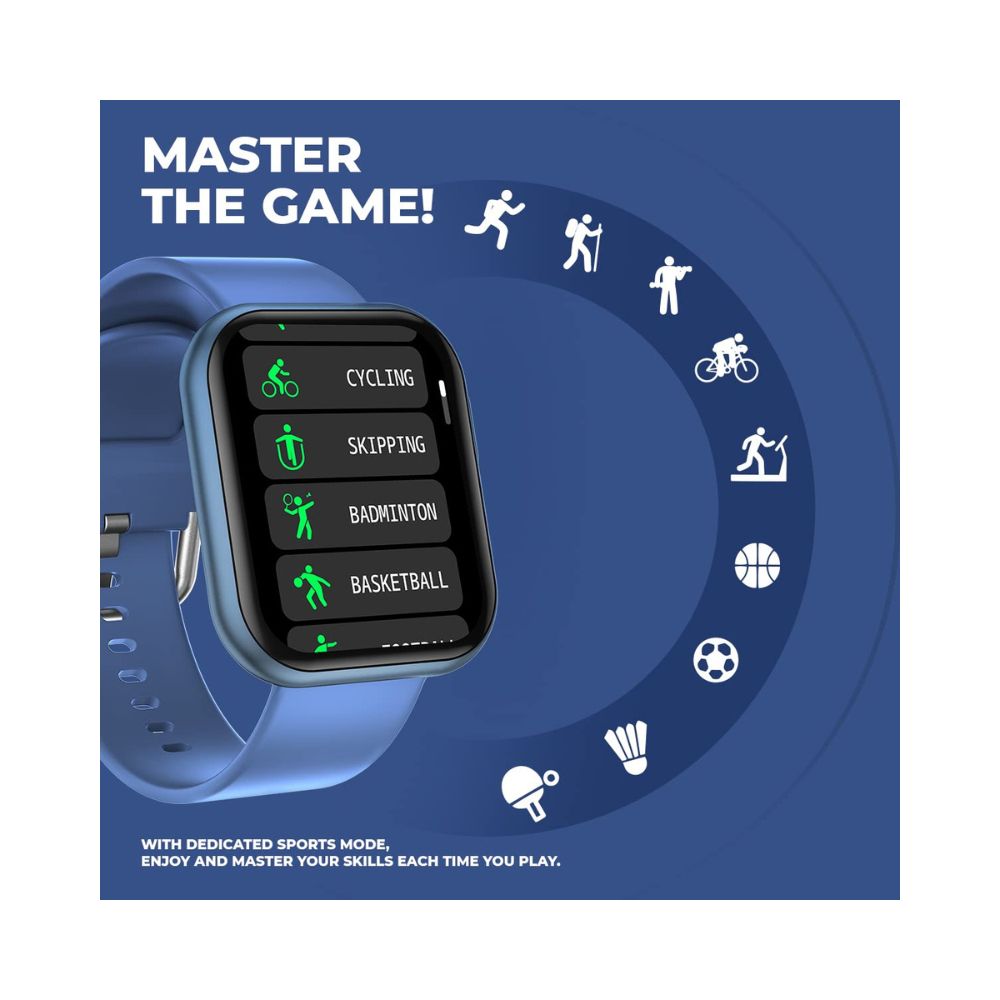 Just Corseca SNUGAR Calling smartwatch with SpO2, 1.69 Inch Full Touch Screen(Blue)