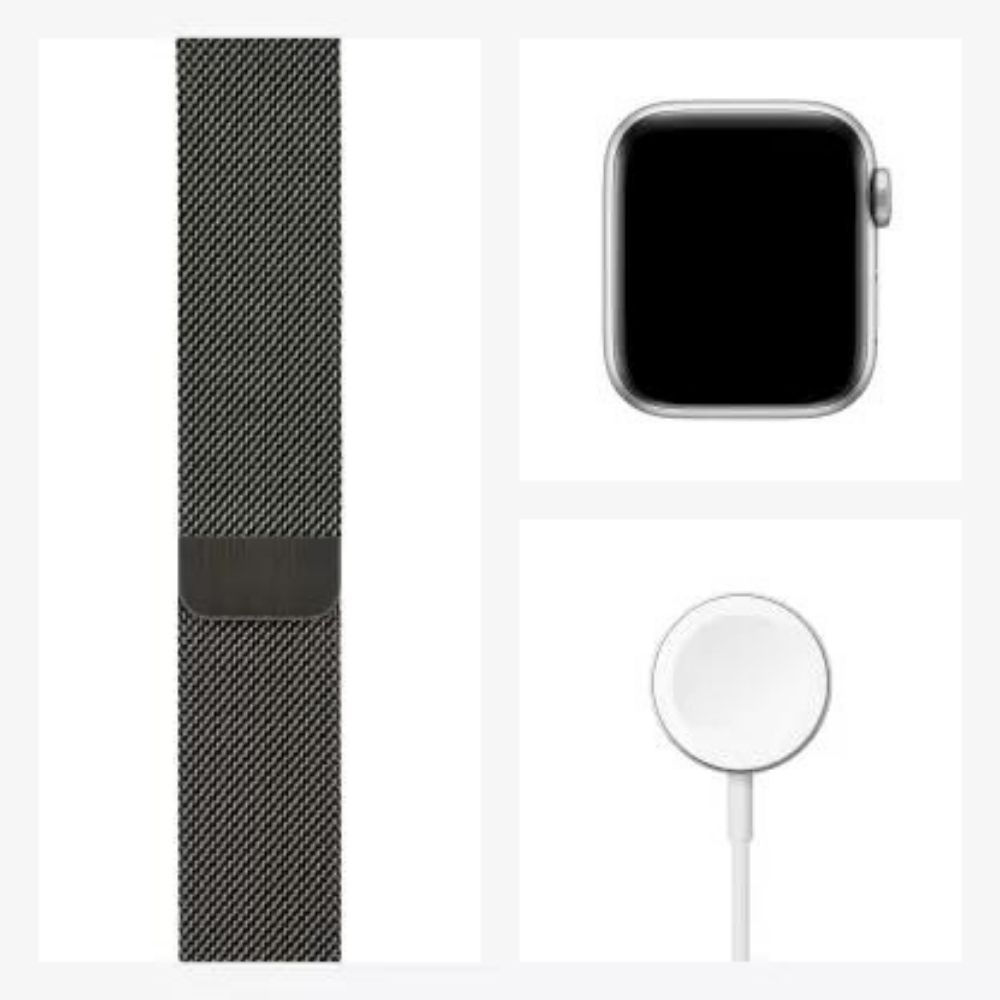 Apple Watch Series 6 GPS + Cellular, 40mm Graphite Stainless Steel Case with Graphite Milanese Loop M06Y3HN/A