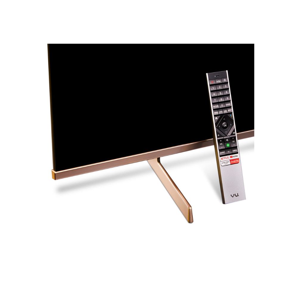 Vu 164 cm (65 inches) The Masterpiece Glo Series 4K Ultra HD Smart Android QLED TV 65QMP (Armani Gold)