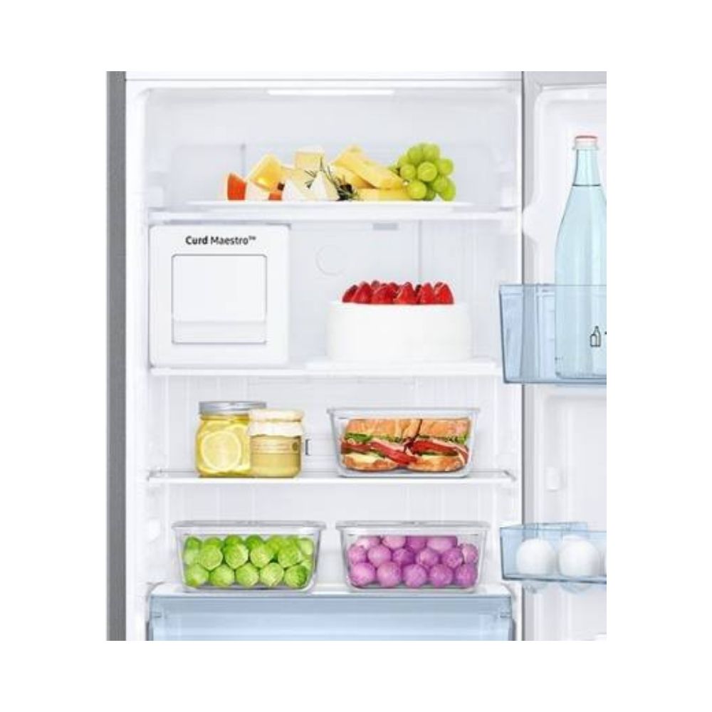 Samsung 244 L Frost Free Double Door 2 Star Refrigerator  (Ez Clean Steel(Silver), RT28A3C22SL/HL)