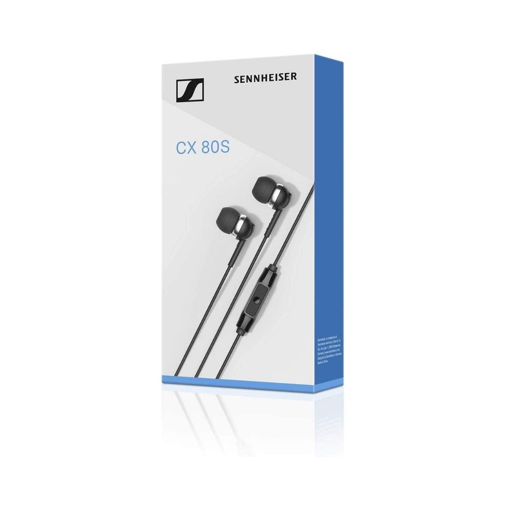 Sennheiser CX 80S Wired Headset (Black, In the Ear)