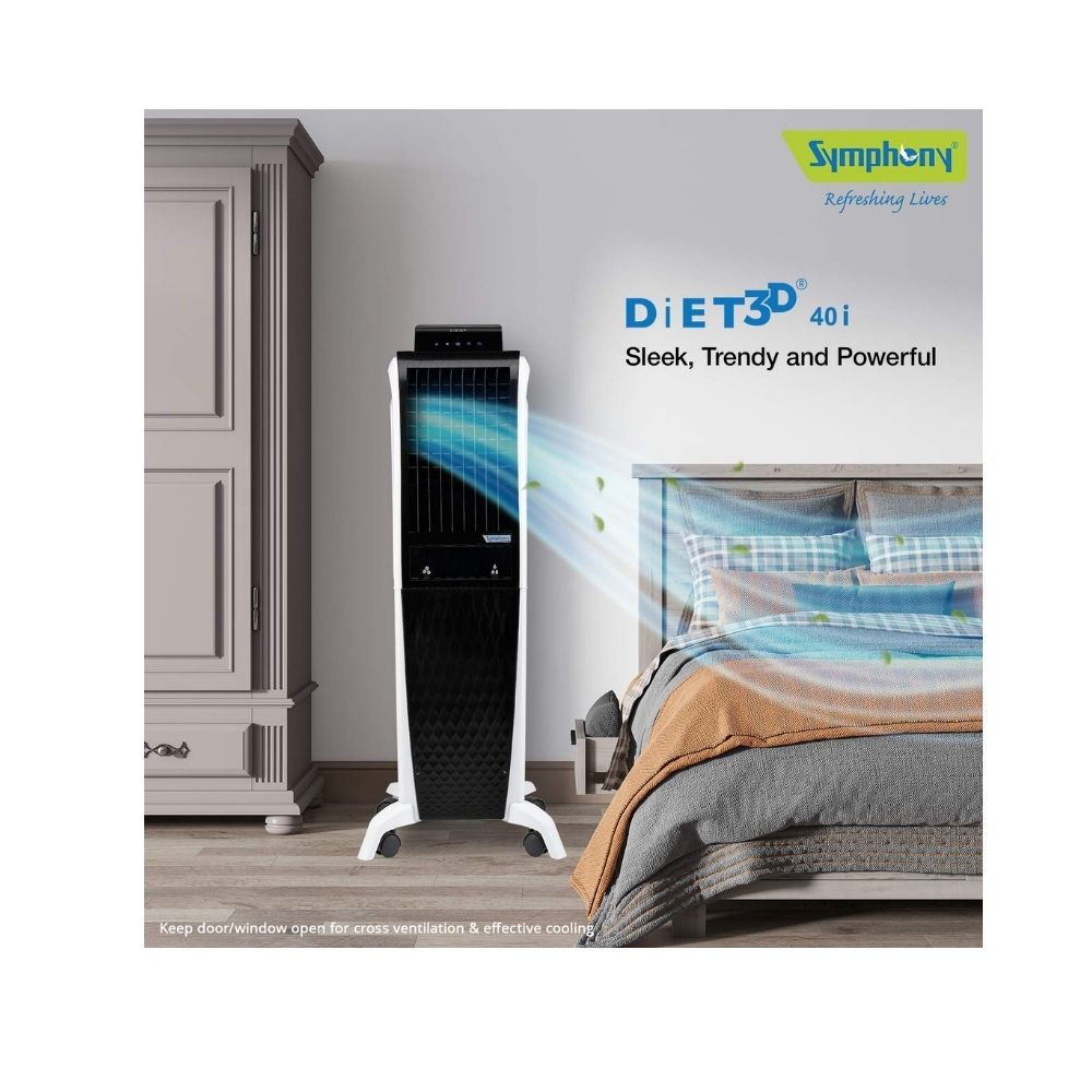 Symphony Diet 3D - 30i Personal, Tower Air Cooler - 30-litres, White & Black