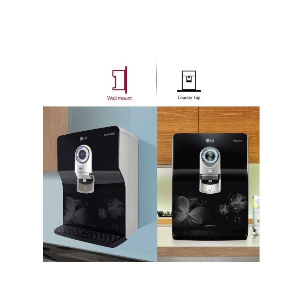 LG WW173EPB Water Purifier with 8 Liter capacity Black with Floral pattern