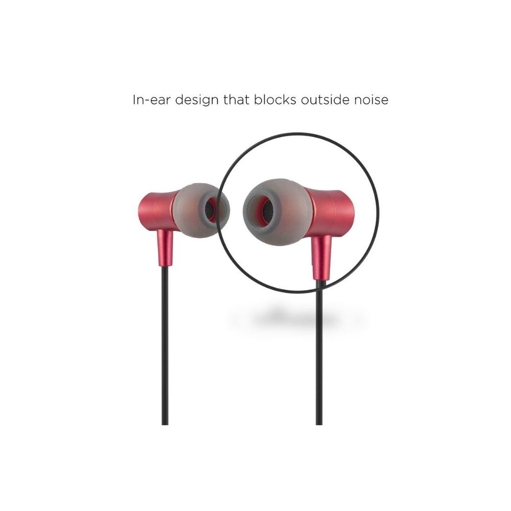 Stuffcool Dizzy Magnetic Wireless Bluetooth 4.1 in-Ear Headphone/Earphone with Mic and Controller - Red