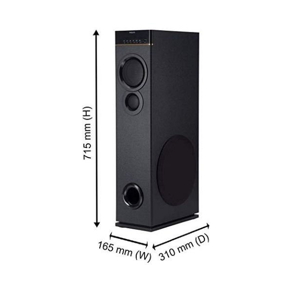 Philips SPA9080B/94 80 W Bluetooth Tower Speaker  (Black, 2.0 Channel)