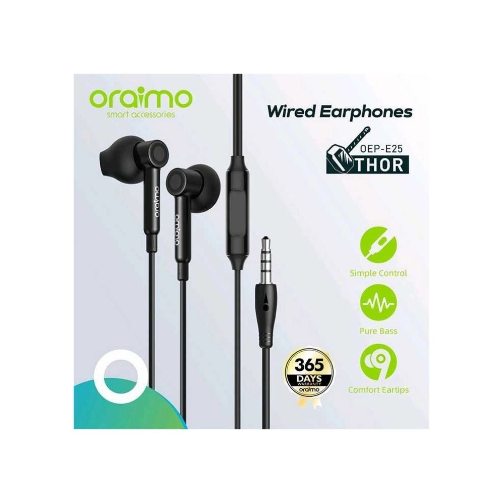 Oraimo OEP-E25 THOR Exceptional sound half-in earphone