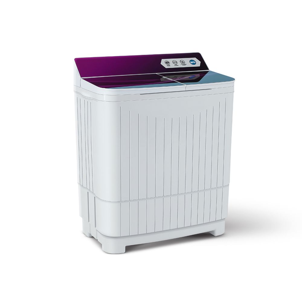 BPL 8 Kg Semi-Automatic Washing Machine with Dual Waterfall and Jumbo Pulsator, BSW-8000PXPP, Purple