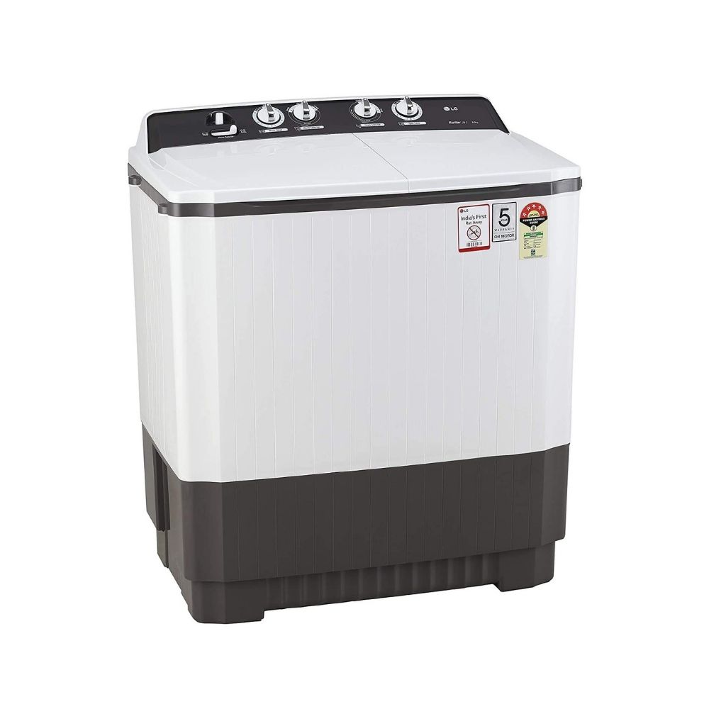 LG 9 kg 5 Star Rating Semi Automatic Top Load Grey, White  (P9040RGAZ)