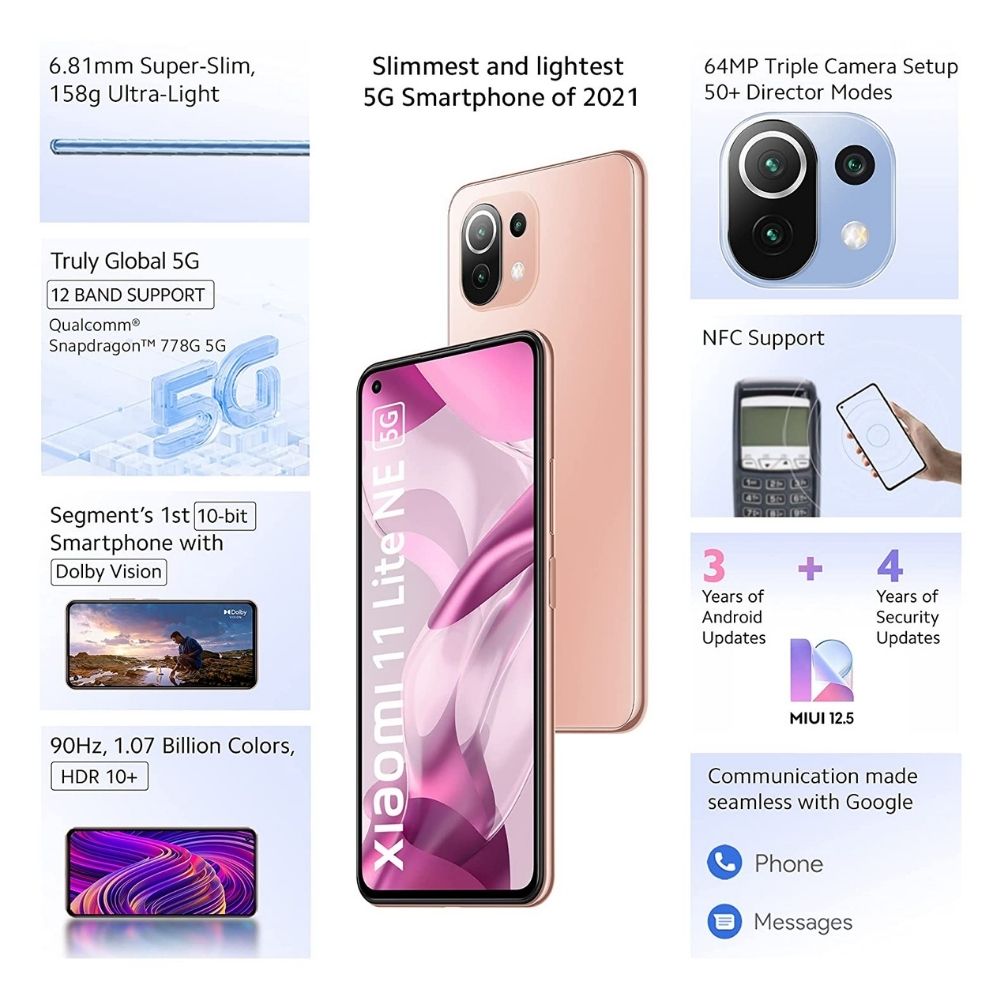 Xiaomi 11 Lite NE 5G (Tuscany Coral 6GB RAM 128 GB Storage)