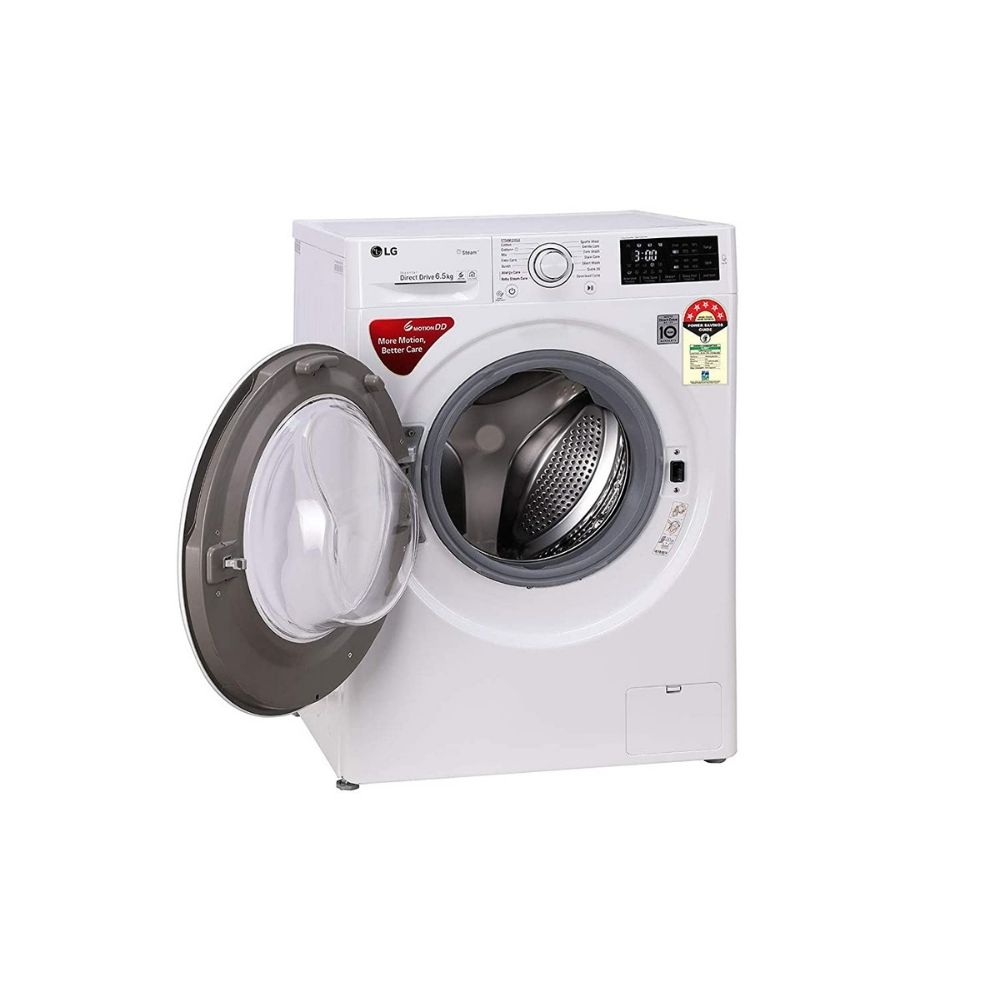 LG 6.5 Kg 5 Star Inverter Fully-Automatic Front Loading Washing Machine (FHT1065HNL White, 6 Motion Direct Drive & Steam