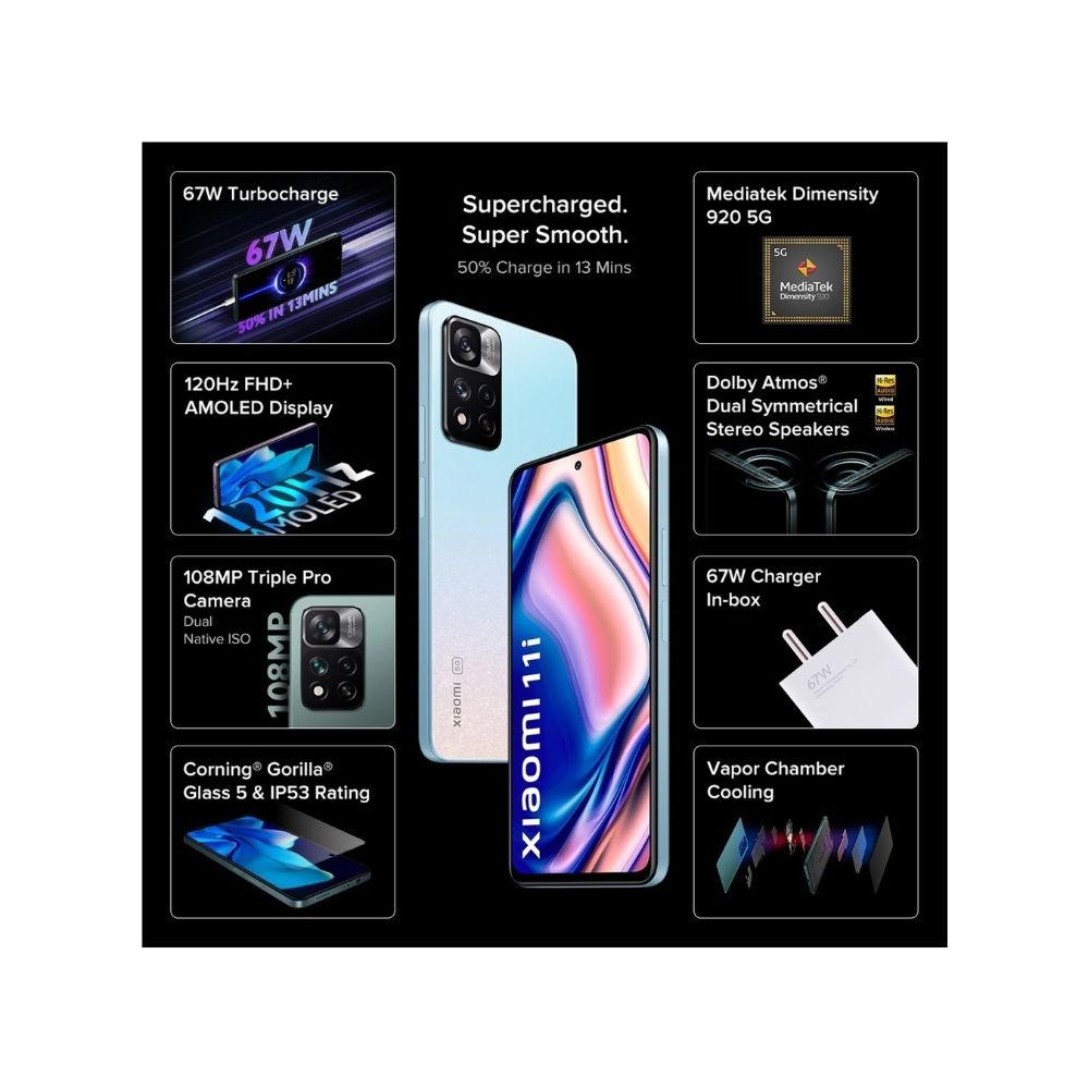Xiaomi 11i 5G (Pacific Pearl, 128 GB)  (8 GB RAM)