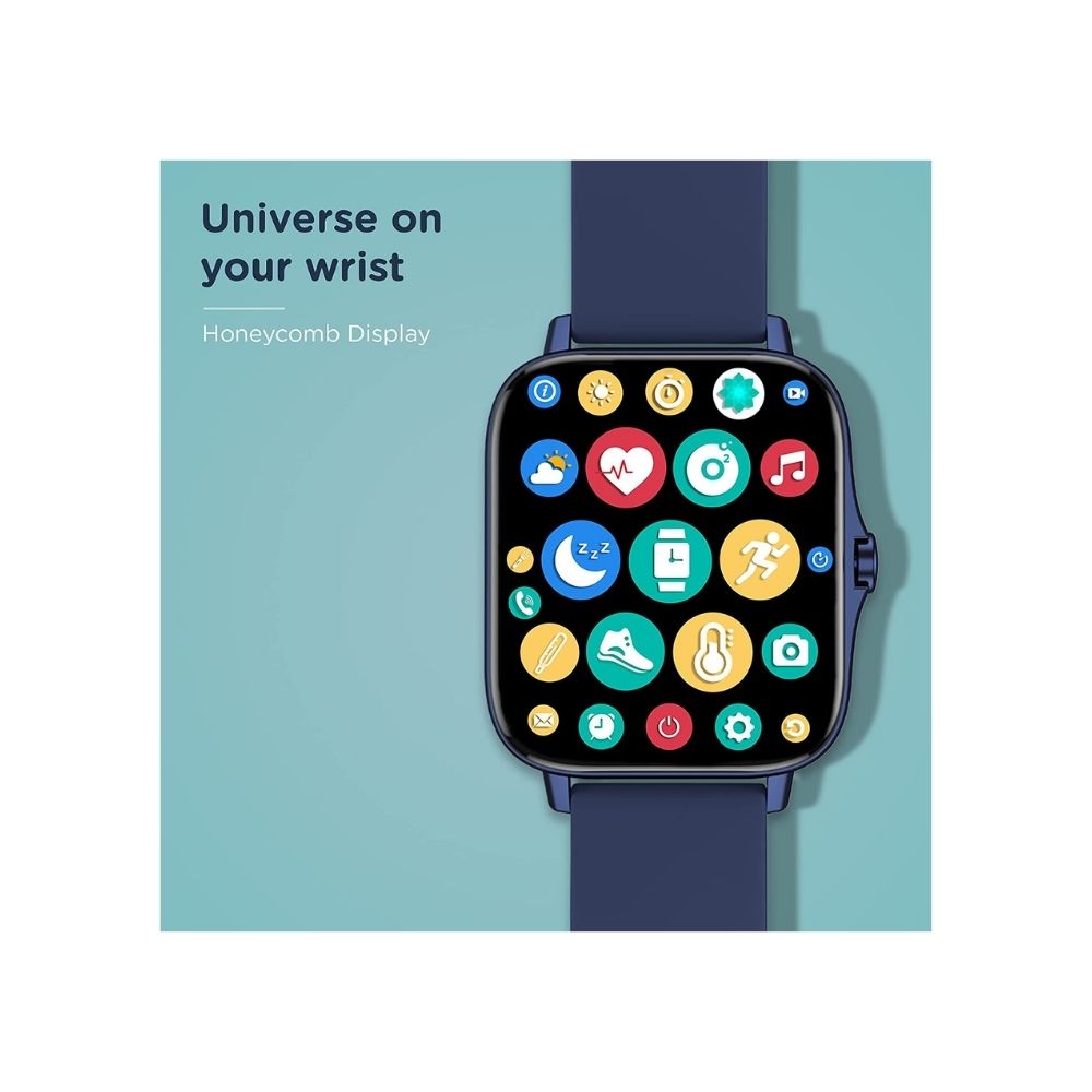 Pebble Cosmos, Bluetooth Calling smartwatch 1.7' HD Screen with SPO2(Cobalt Blue)