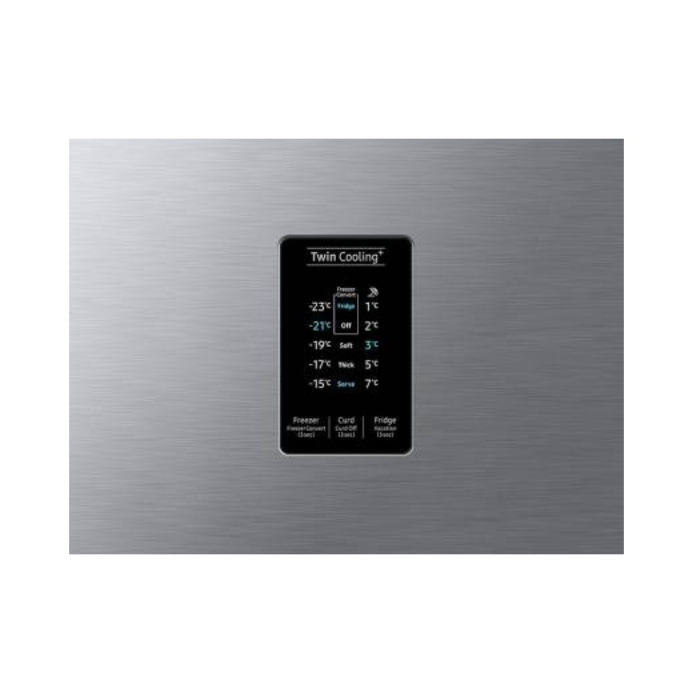 Samsung 336 L Frost Free Double Door 3 Star Refrigerator  (Ez Clean Steel (Silver), RT37A4633SL/HL)