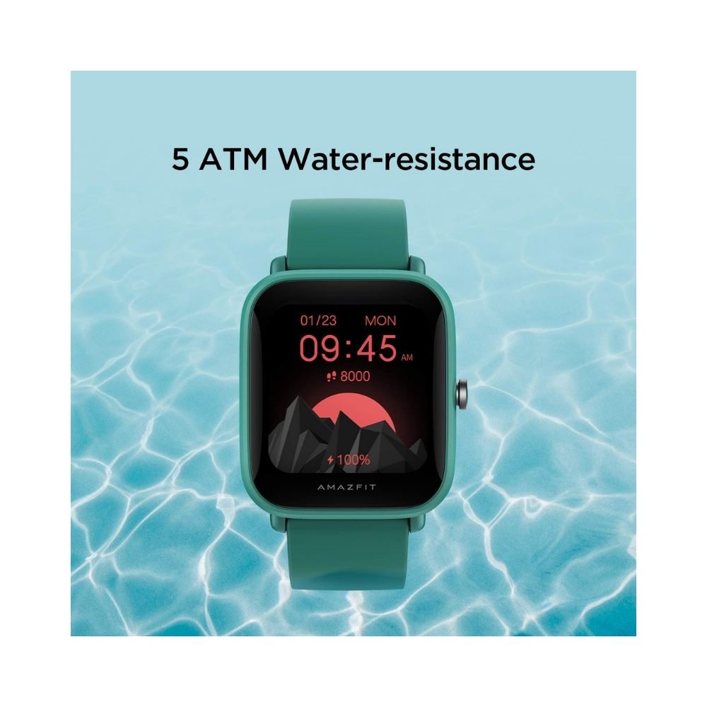 Amazfit Bip U Pro Smartwatch (Green Strap, Regular)