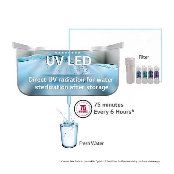 LG WW173EPB Water Purifier with 8 Liter capacity Black with Floral pattern