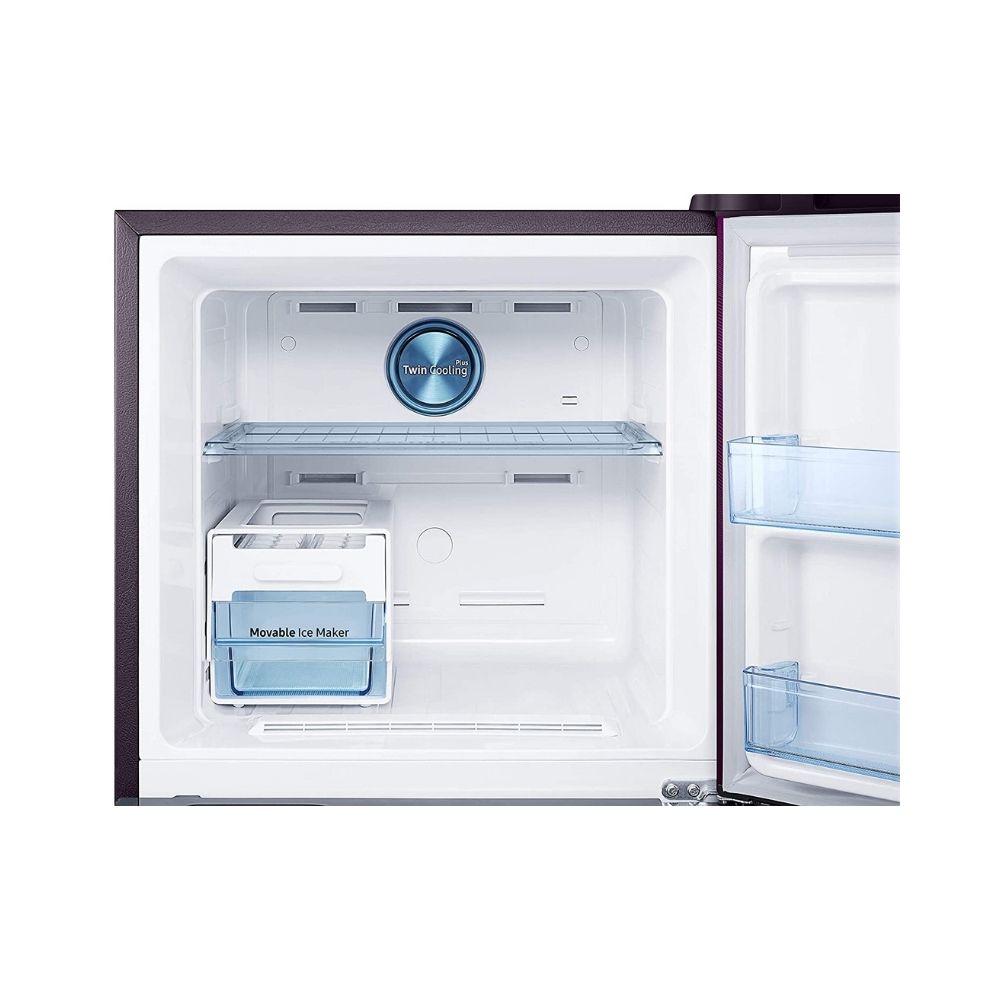 Samsung 314 L 2 Star Inverter Frost-Free Double Door Refrigerator (RT34T46324R/HL, Rythmic Twirl Red, Convertible)