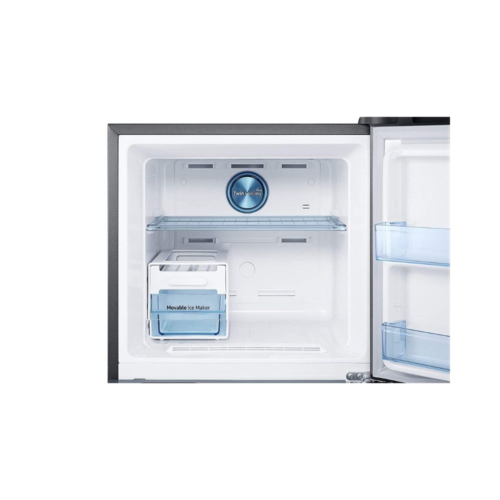 Samsung 314 L 2 Star Inverter Frost-Free Double Door Refrigerator (RT34T4632NV/HL, Wave Steel, Convertible)