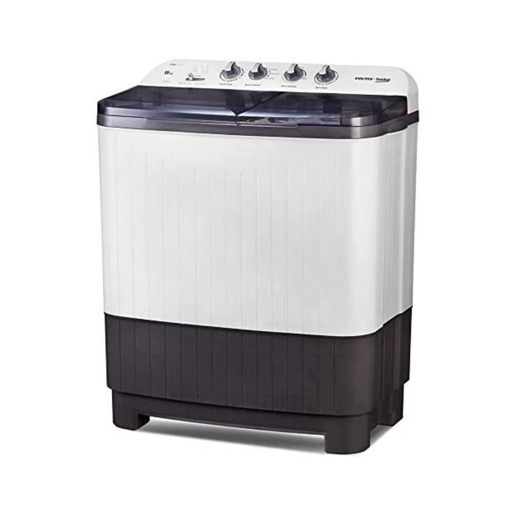 Voltas Beko 8 kg Semi-Automatic Top Loading Washing Machine (WTT80DGRT, Gray)