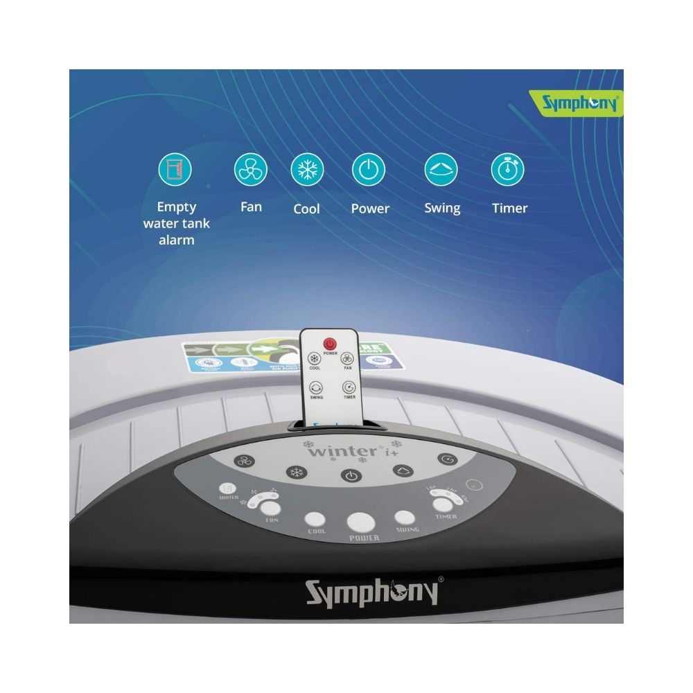 Symphony Winter 80 XL i+ Desert Air Cooler - 80-litres, Grey